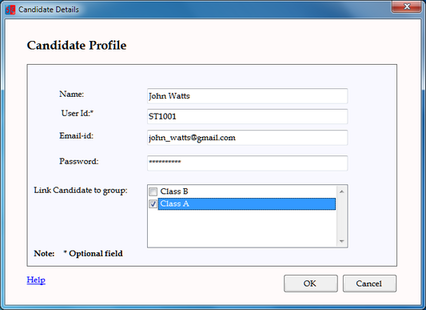 Add/Edit Candidates screen 2
