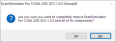 Product Uninstallation Procedure Step 3