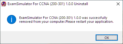 Product Uninstallation Procedure Step 5